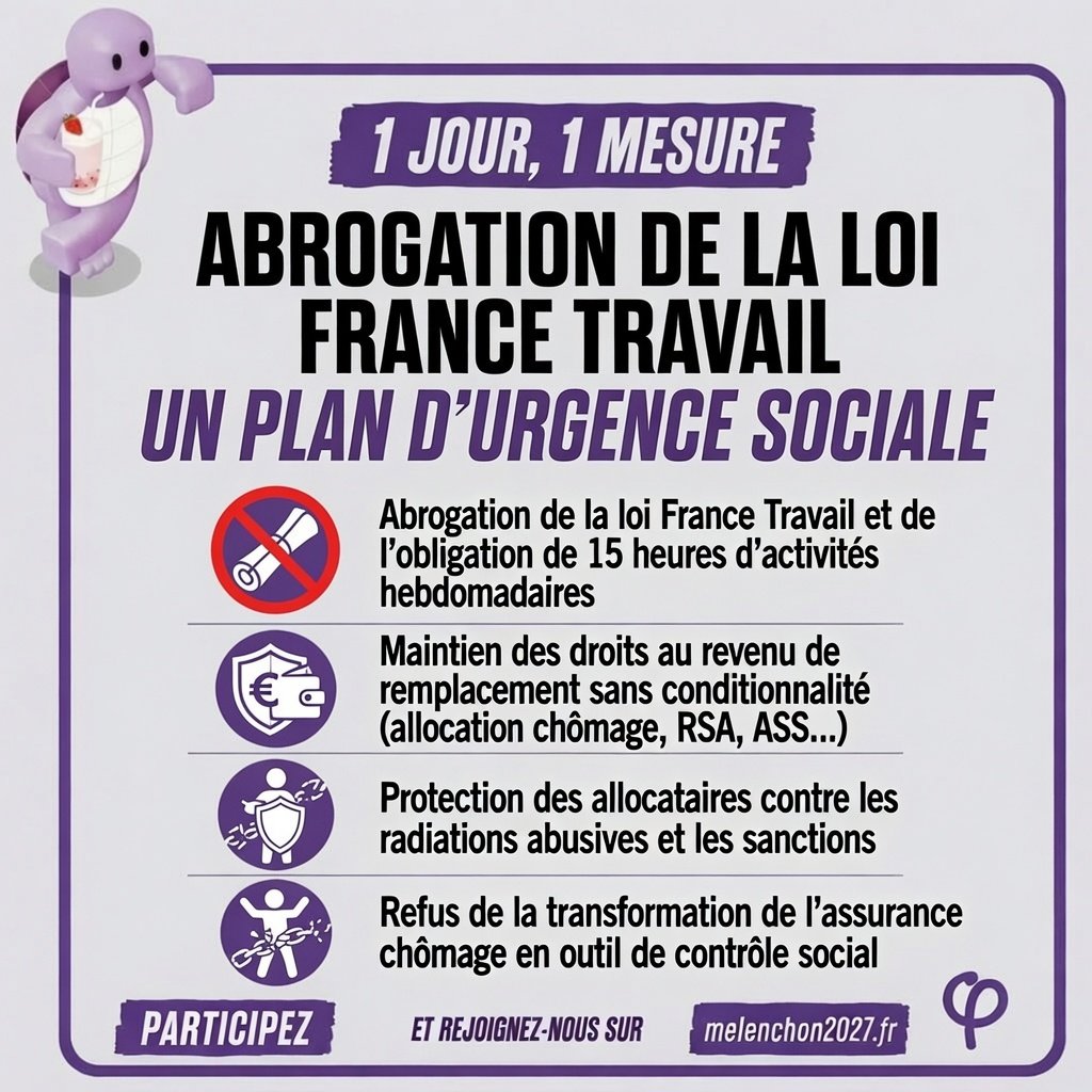 RoureLaurie's tweet photo. 🐢Un Jour Une Mesure du programme #LFI🐢 

#Melenchon2027 #UnJourUneMesure 
#FollowBackInsoumis #AEC https://t.co/1uU6IixeSD