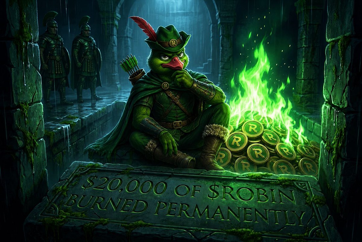Robinch1rp's tweet photo. 🔥 20,000 USD worth of $ROBIN has been burned forever.

Less supply.
More scarcity.
Stronger foundations.

The flock keeps building. 🦜 https://t.co/axZEKcJQ75