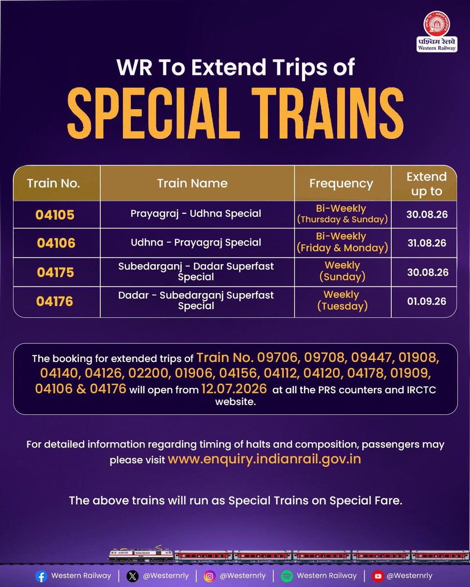 Western Railway tweet media