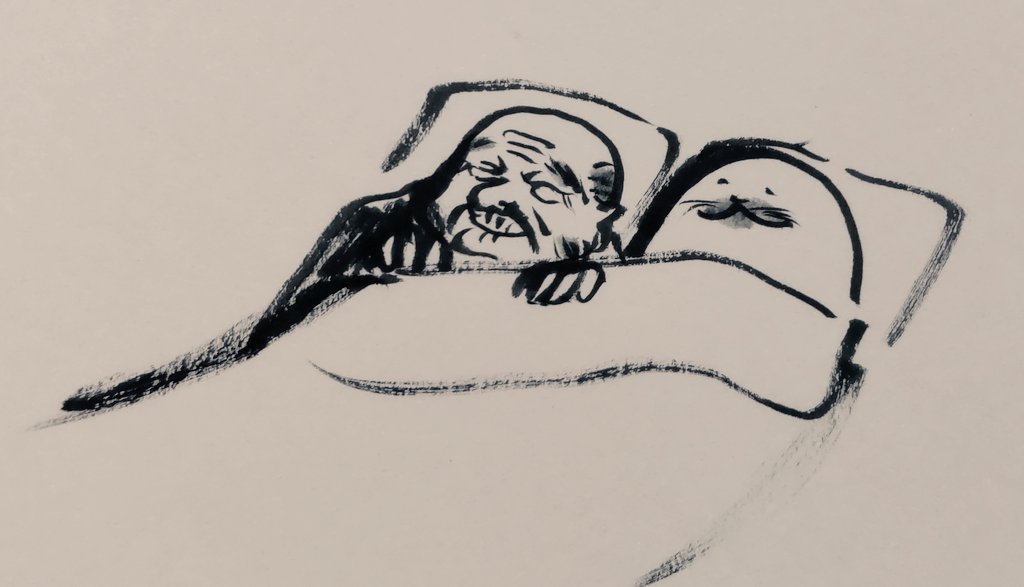 jissunboshi96's tweet photo. アザラシを拾ったおじいちゃんの絵を描きました。 https://t.co/9WFAkDrwdC