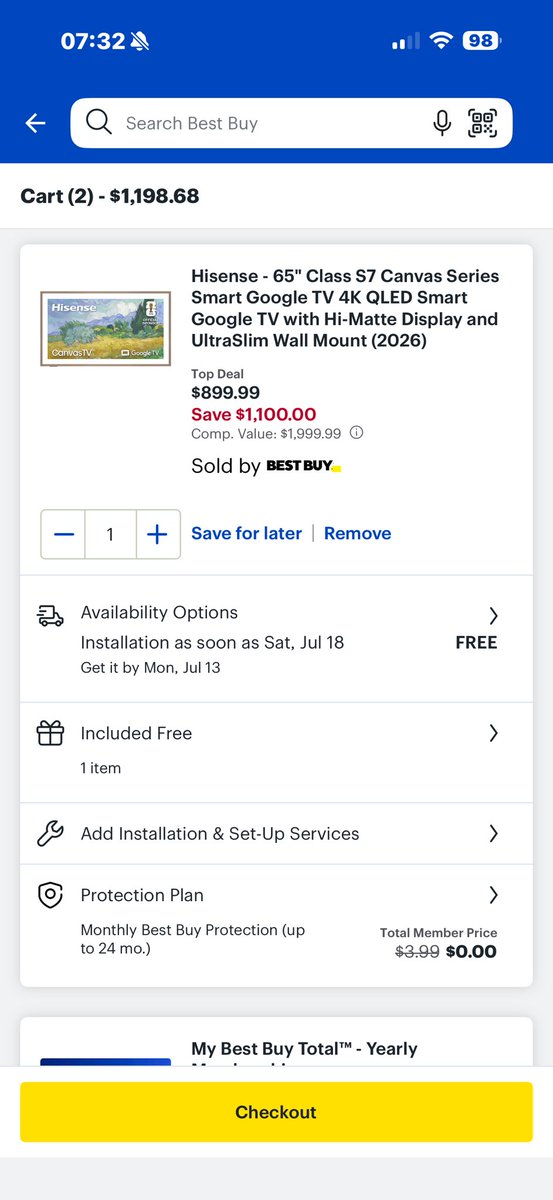 markjohnsonmn's tweet photo. @BestBuySupport hey the math ain't mathing… https://t.co/60t7ZinkdG