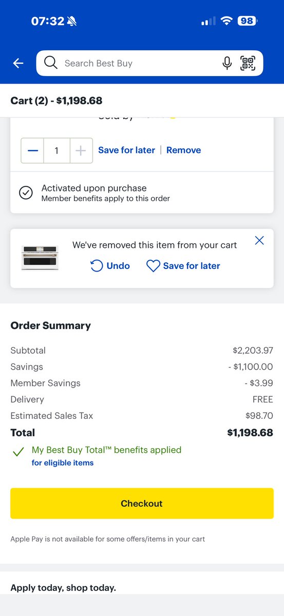 markjohnsonmn's tweet photo. @BestBuy hey the math ain't mathing… https://t.co/NrBeczPaJp