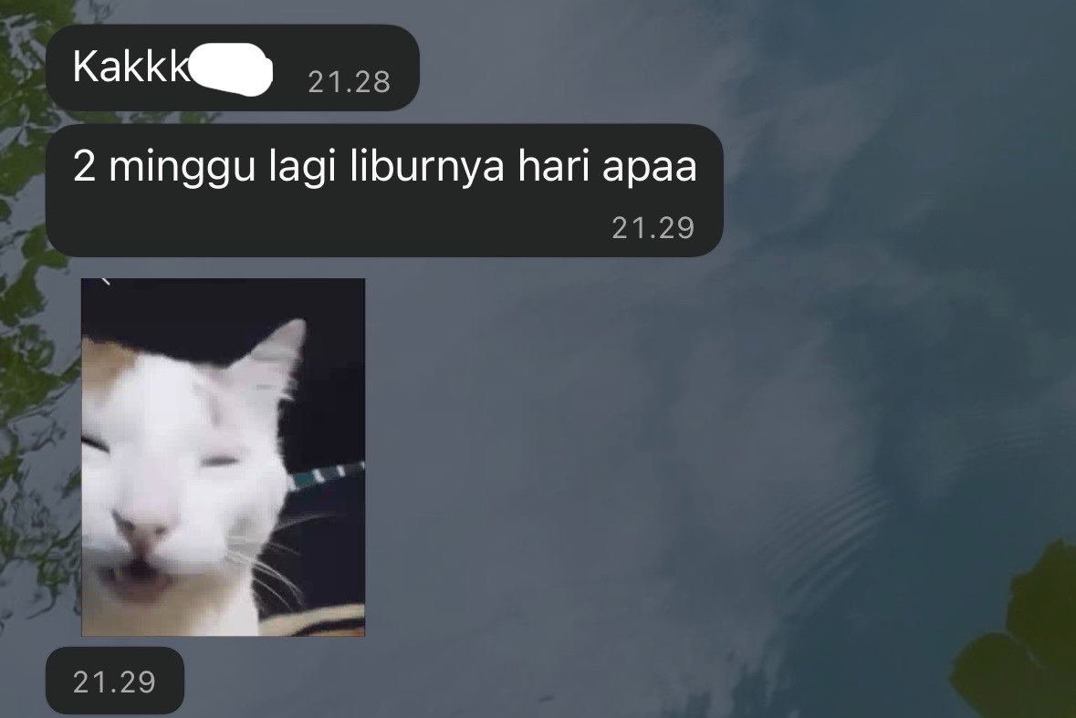 rockbbison's tweet photo. Kumpulan chat dari temen temen yg nanya waktu libur ku yg tidak menentu ini. Mmf aku lagi sedih udah 3 minggu ini gadapet libur weekend😭 https://t.co/HjaJA6VPJp