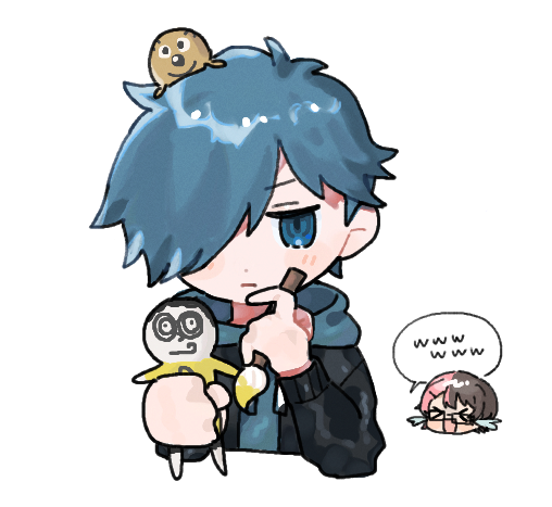 絵チャの後ちょっと加工した🍨さん 最初無言で描いてて、絵がうまいの