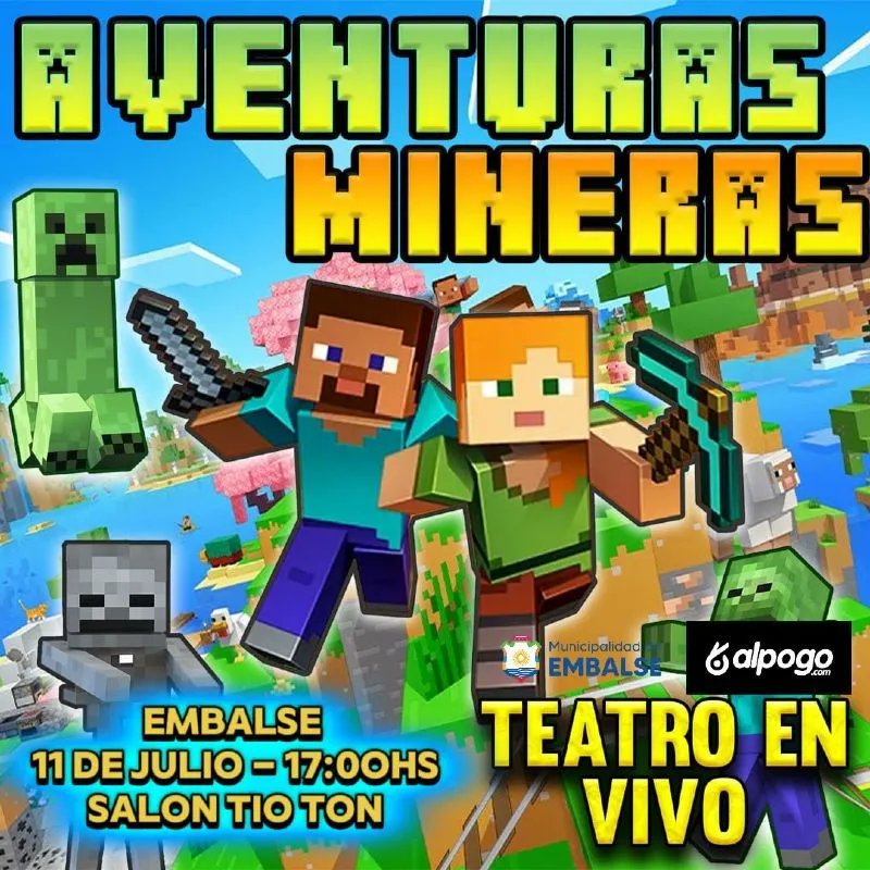InfEspectCbaok's tweet photo. Hoy 17:00 hs #AventurasMineras en el #SalónTíoTom
#Embalse
#Córdoba
#Argentina https://t.co/hwVj2LTEby