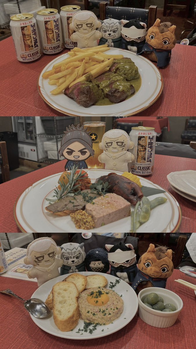 hrmttrm's tweet photo. ないさん＆しゅんさんとｸﾞ口ｰｸﾞｰ観てからマタギ東京でコラボ缶のビールセット🍻どれも美味しかった🧸🦌 https://t.co/vi1pk8tVKw