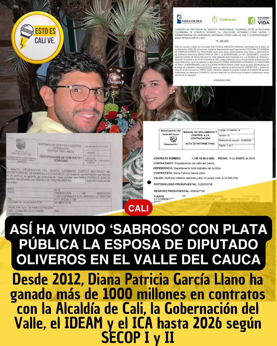 EdgarPaz983's tweet photo. @EstebanOli @DilianFrancisca Osea que se indigno la camaleonica Dianita viviendo sabroso...14 años de contratos con la Alcaldía de Cali, Gobernación, el IDEAM  el ICA y teniendo como directora la amante del jefe político de Oliveros, @DuvalierSanchez presuntamente... 70 millones mensuales no les alcanzaban https://t.co/WtFc8EIM9Z