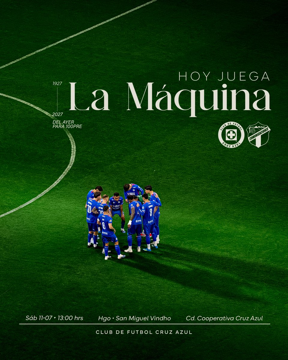 CruzAzul's tweet photo. HOY JUEGA CRUZ AZUUUUL 💙🚂 https://t.co/Fo5dbqGKI3