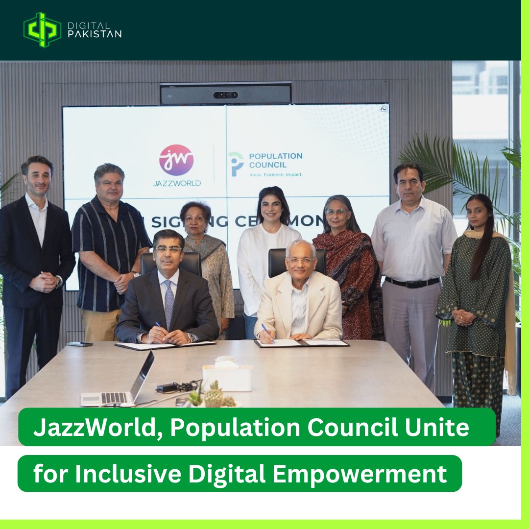 DigitalPK_offcl's tweet photo. On #WorldPopulationDay, @jazz_worldpk  &amp; @PopCouncilPak join forces to expand digital inclusion, empower women &amp; youth, and improve health outcomes nationwide. 

Details: https://t.co/Bv1nKHSBXw https://t.co/EZTUsZjgBK