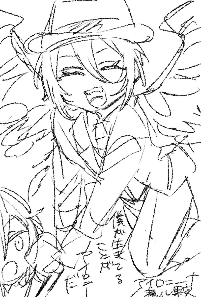 tokagekire's tweet photo. ギャツフィというかギャツの絵 https://t.co/0RF9GY04Kc