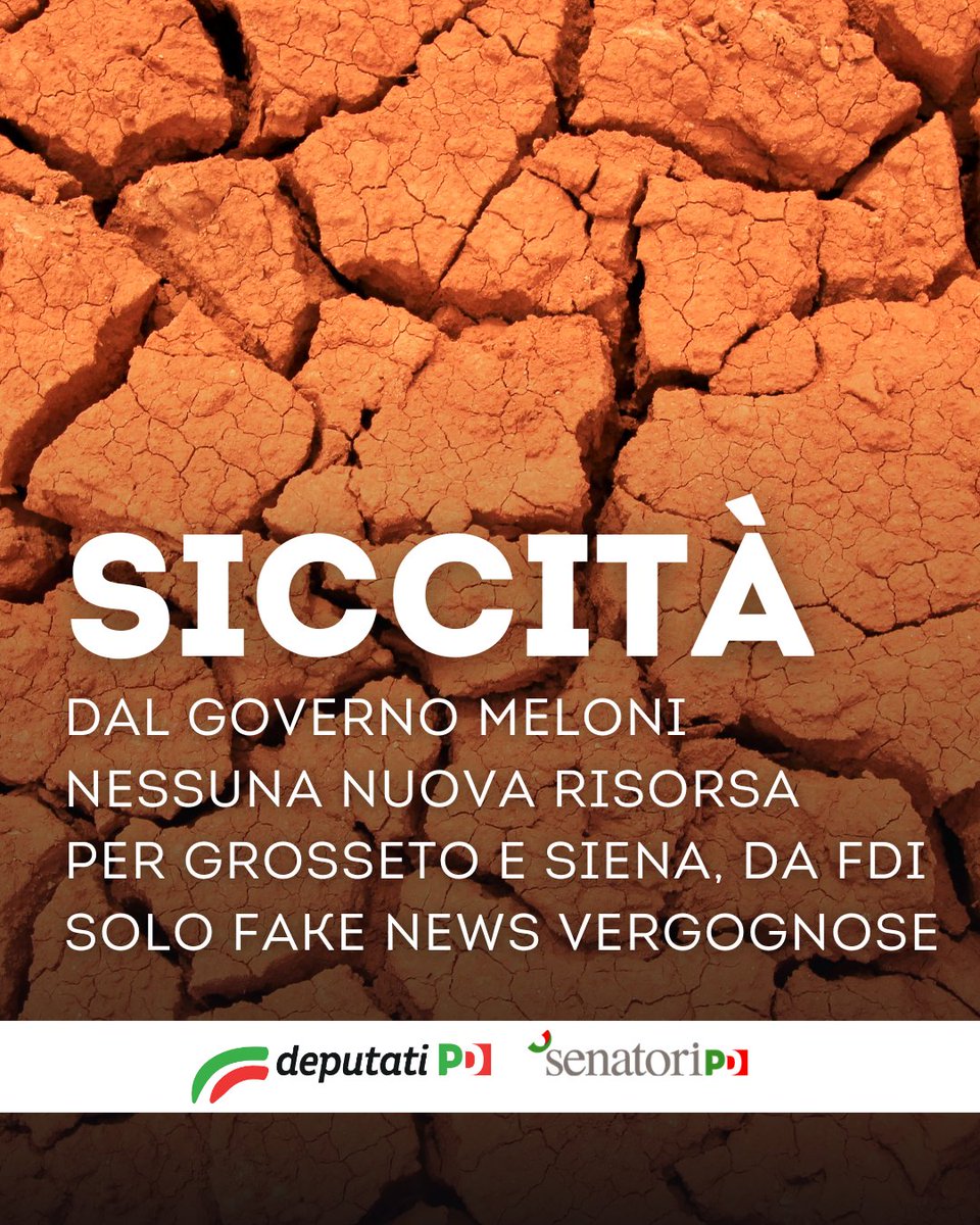 marcosimiani's tweet photo. La Toscana e i suoi territori hanno bisogno di risposte, non di annunci propagandistici.
-> https://t.co/EgAdkomvck
#invasi #siccità #acqua #MarcoSimiani #SilvioFranceschelli #DeputatiPD #SenatoriPD https://t.co/cxYQNkWL0a