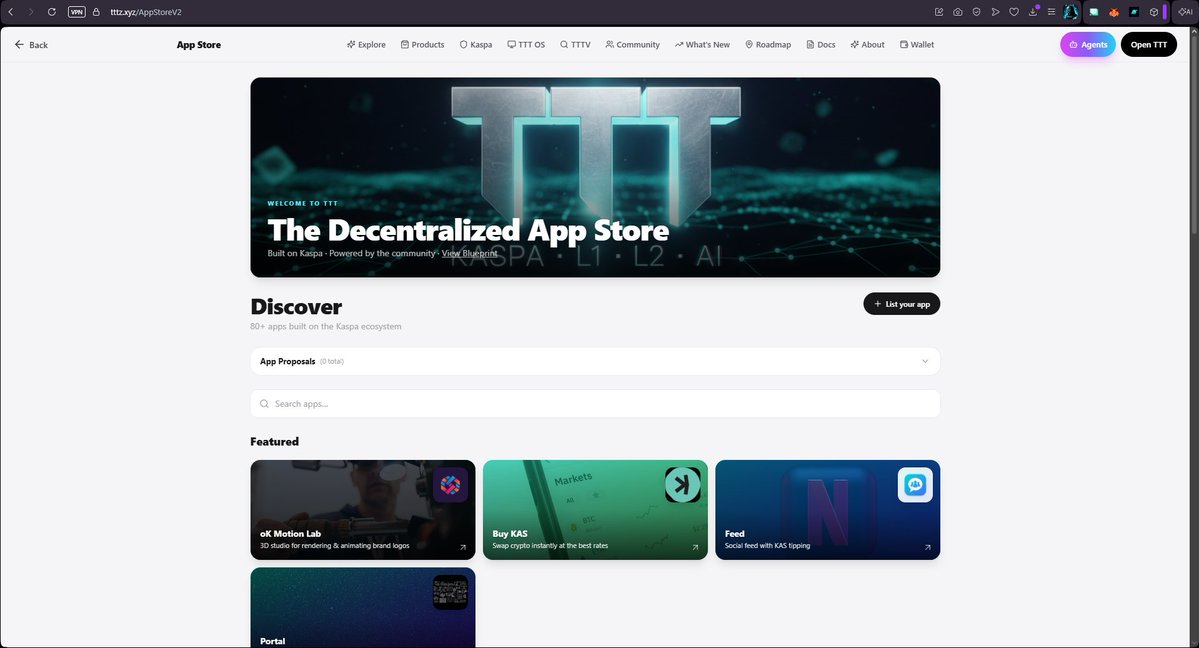 mrZeku2000x's tweet photo. All TTT 
All KASPA.
ALL AI.

kaspa:native APP STORE https://t.co/SSTbxuvoQk