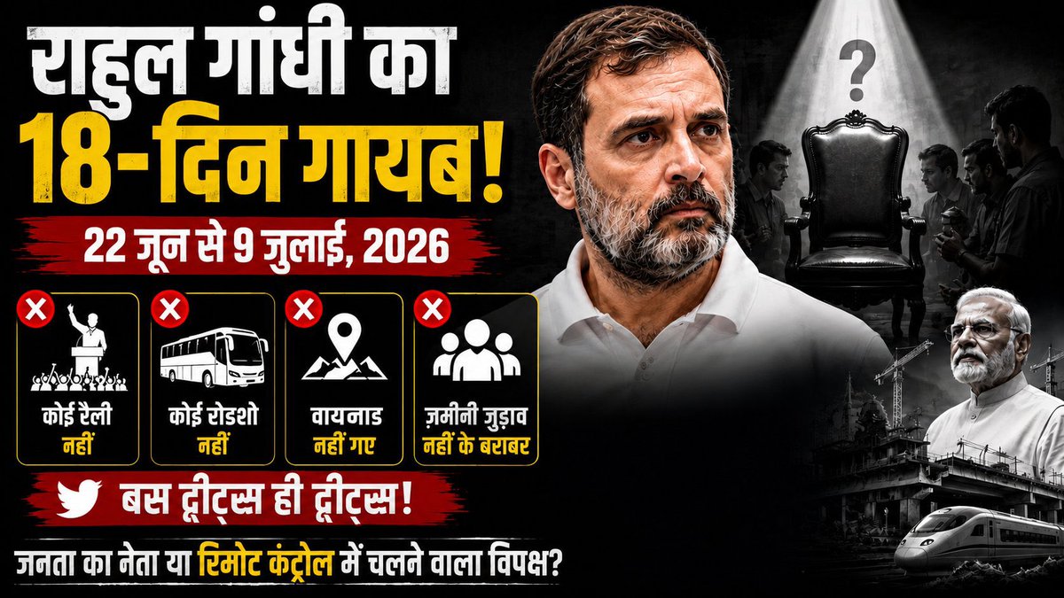 pallavict's tweet photo. @INCIndia तो शहज़ादा १७ जुलाई को वापस रैली लेंगे?
लंबी छुट्टिया मनाके? 🙄🙄
#WhereIsRahul ? https://t.co/RgQ1ooR7Zh