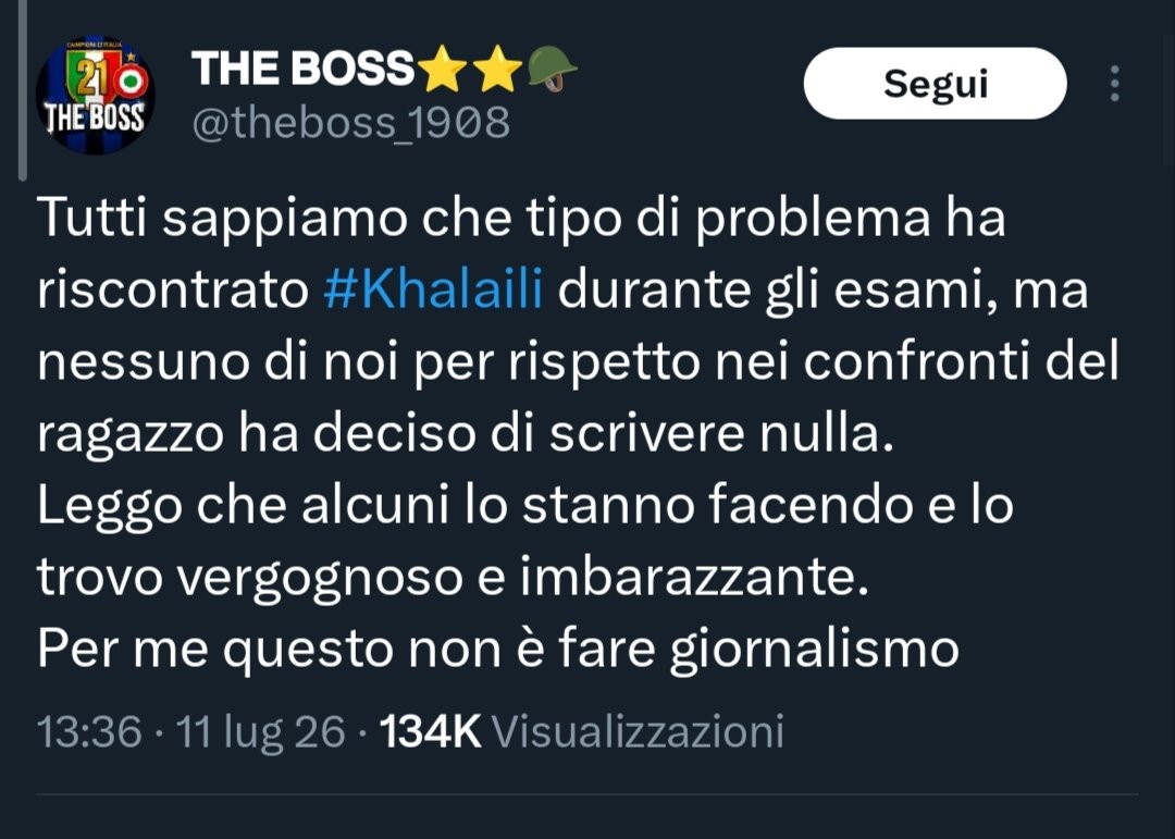 interlegacy's tweet photo. Guarda il cazzaro come se la inventa e la racconta 
"Tutti sappiamo che tipo di problema ha riscontrato" 
Non c'è letteralmente nessuno partendo dai più grandi del giornalismo italiano che ha datto anche il solo minimo dettaglio del possibile problema che possa avere il ragazzo https://t.co/a0hIScypCH