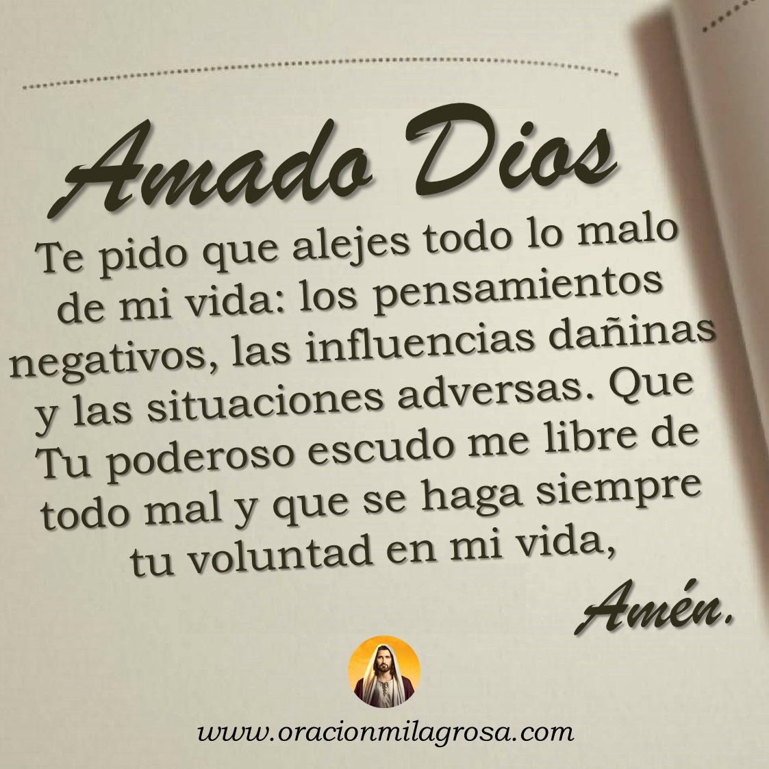 oracion_milagro's tweet photo. ESTA ORACIÓN ALEJARÁ TODO LO MALO DE TU VIDA: Haz esta oración para entregarle tu vida a DIOS y pídele al Señor que te mantenga siempre a salvo del peligro, de la enfermedad, de los enemigos y del mal. Ora con fe, Dios te ayudará.

Haz esta oración en: https://t.co/Zvo1O4iAXG ✨
