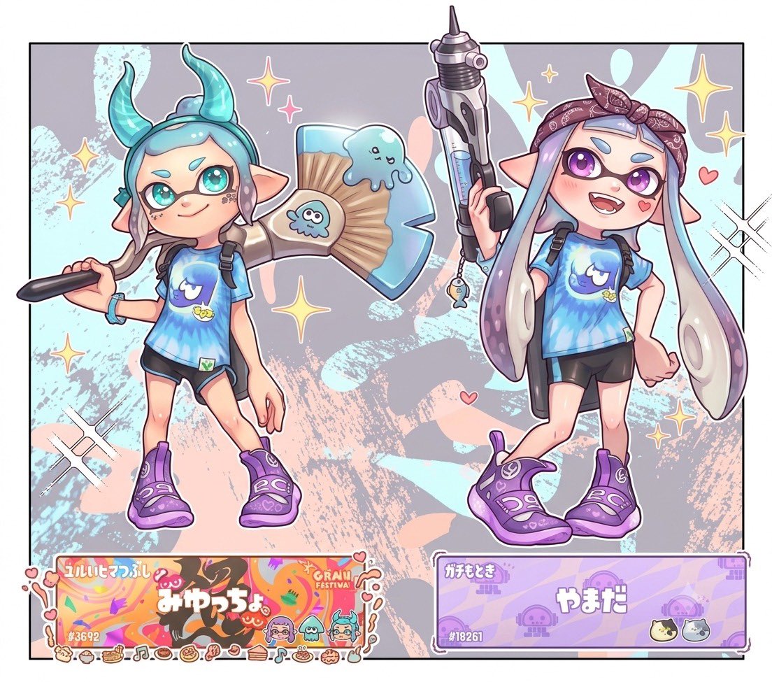 ym17t_'s tweet photo. めちゃくちゃ可愛い〜！ありがとうඉ  ̫ඉ♡

一緒に遊べてよかった🫟🔫
同陣営さん達 頑張ろ(ง ᴗ̀ ̫ᴗ́ )ง

@torokeru_san 

#スプラ3 #スプラトゥーン３ https://t.co/ugCXcRyAY3