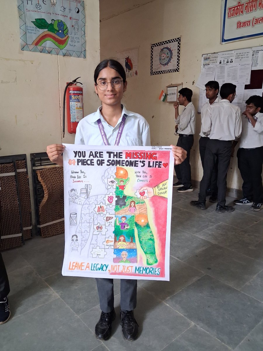 NhmAlwar's tweet photo. अंगदान कार्यक्रम के अंतर्गत पोस्टर प्रतियोगिता। 
@nhm_rajasthan @DIPRRajasthan @MoHFW_INDIA https://t.co/JclbNDCcP4