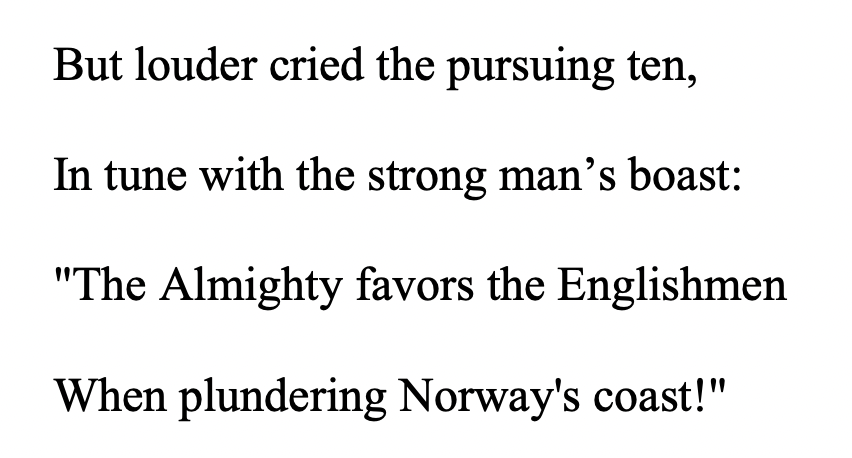 daisychristo's tweet photo. What will Terje do? Will he have his vengeance, or display manly self-restraint and mercy, and forgive the arrogant Englishman?

You'll have to read the Wikipedia page to find out! https://t.co/daBYNzRRyT