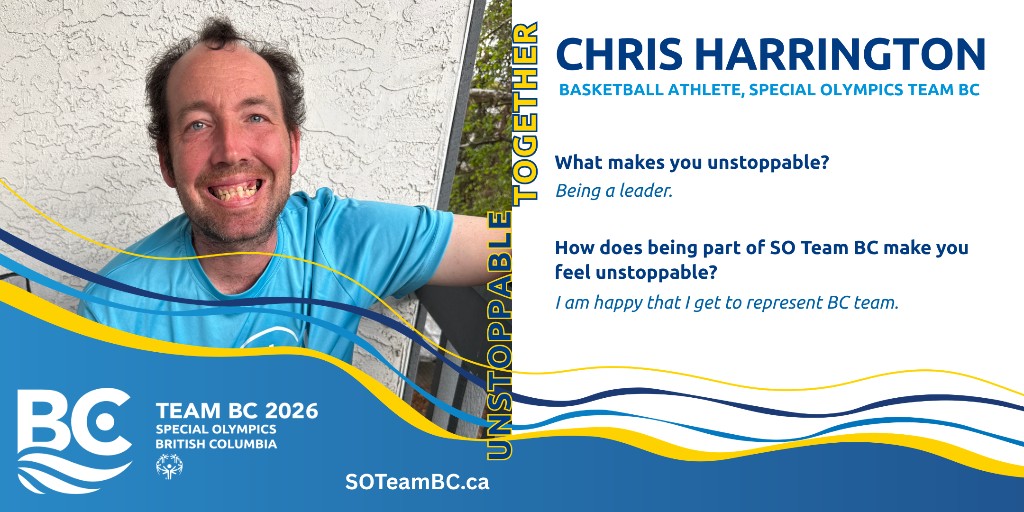 SpecialOBC's tweet photo. Meet Chris Harrington from Kelowna. ๐
As a member of the SO Team BC Basketball squad, Chris is set to compete at his fifth National Games, adding basketball to an impressive multi-sport journey! ๐คฉ
โก๏ธ https://t.co/cNTQrWIuEv
#SOTeamBC2026 #UnstoppableTogether https://t.co/ZF5cId14fR