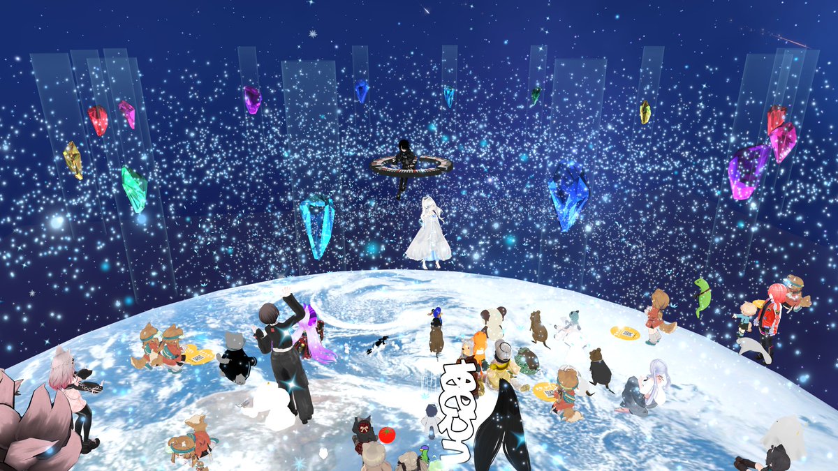 SabotenVRCh's tweet photo. 今日の推し活～
VRならではの宇宙空間ライブ素敵すぎて凄かった https://t.co/bV6GaxDbOs