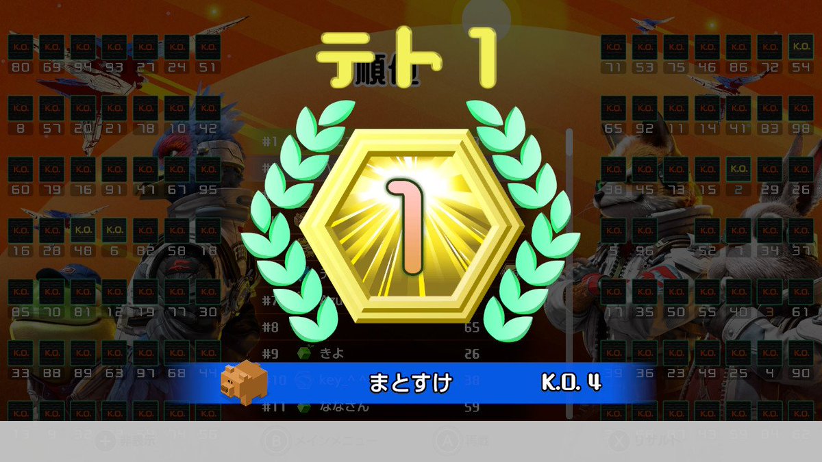 1位取ったどー((o(｡>ω<｡)o))ﾔｯﾀｧｧｧｧｧ #NintendoSwitch #Tetris99 #Tetris