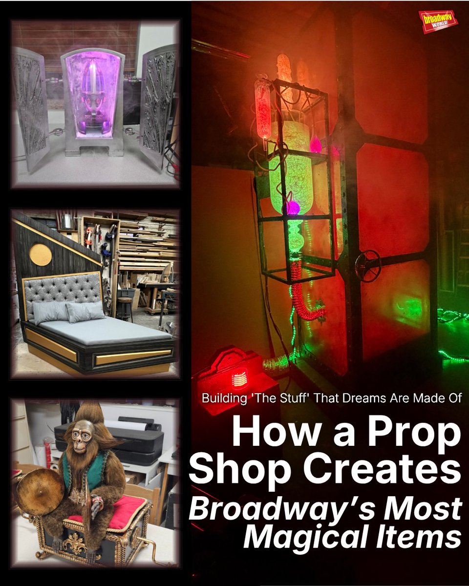 BroadwayWorld's tweet photo. Bad Monkey Props shows us how they create Broadway magic, including props and intricate set pieces for Death Becomes Her, The Rocky Horror Show, Beetlejuice, and more. Read more here: https://t.co/TtT90Z93ku https://t.co/PJUy6lBWmP