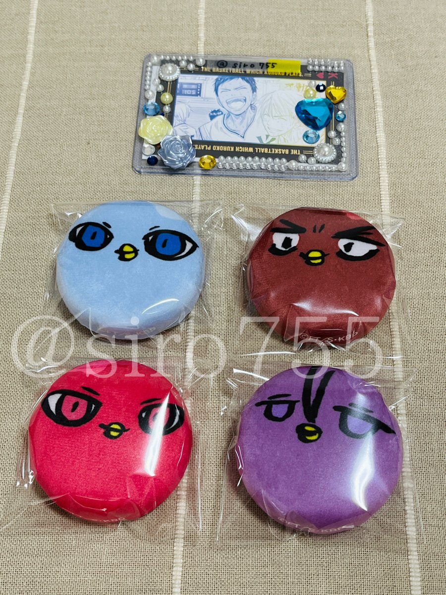 siro755's tweet photo. 【交換】黒子のバスケ　IGストア ふわふわ缶バッジ

※敬称略
譲)黒子、火神、紫原、★赤司
求)青峰、黄瀬　同種or異種(画像2💕のみ)

★は他キャラまとめて優先の為お返事お時間頂きます。

郵送＞7/18難波手渡し
検索からでもお声掛けください🙇‍♀️ https://t.co/3HXqO9zXVc