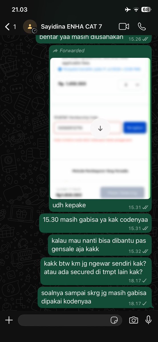 justbemineee's tweet photo. ANJIRRR TERNYATA YANG JADI CUST KU TUH SCAMMER NJIRRR 😭😭

SAYIDINA UMAR // @ dearsalak

scammer rent membership enhypen, dipake untuk war tidak bisa sampai owner @mcrowwn yg punya membershipnya refund ke dia 😭😭

ternyata dia mau scam rent membership gratisan 😭😭 https://t.co/bLsiMjTxoM