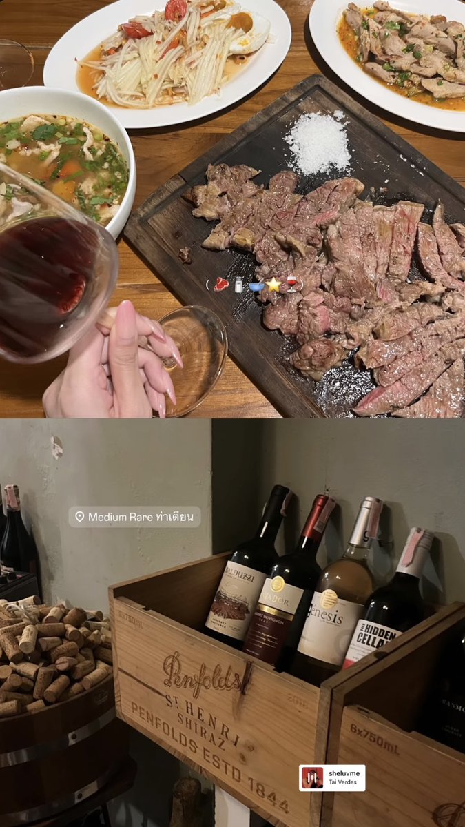 puzzlepang's tweet photo. din din diner 🍷🌟🥣🥩🧂✨ 

; เนื้อฉ่ำๆๆๆ ในราคา 300 บาท แล้วส้มตำ ต้มแซ่บ หมูน้ำตกไรจานละ 60 เอง ราคานี้ในกทม สุดจาเลิ้บบบ🥺🤍💥🫶🏻

📍พิกัด : Mediem rare ท่าเตียน 
(อาหารราคาหลักสิบ มู้ดหลักแสน วิวหลักล้าน) https://t.co/7WZ22gUj3h