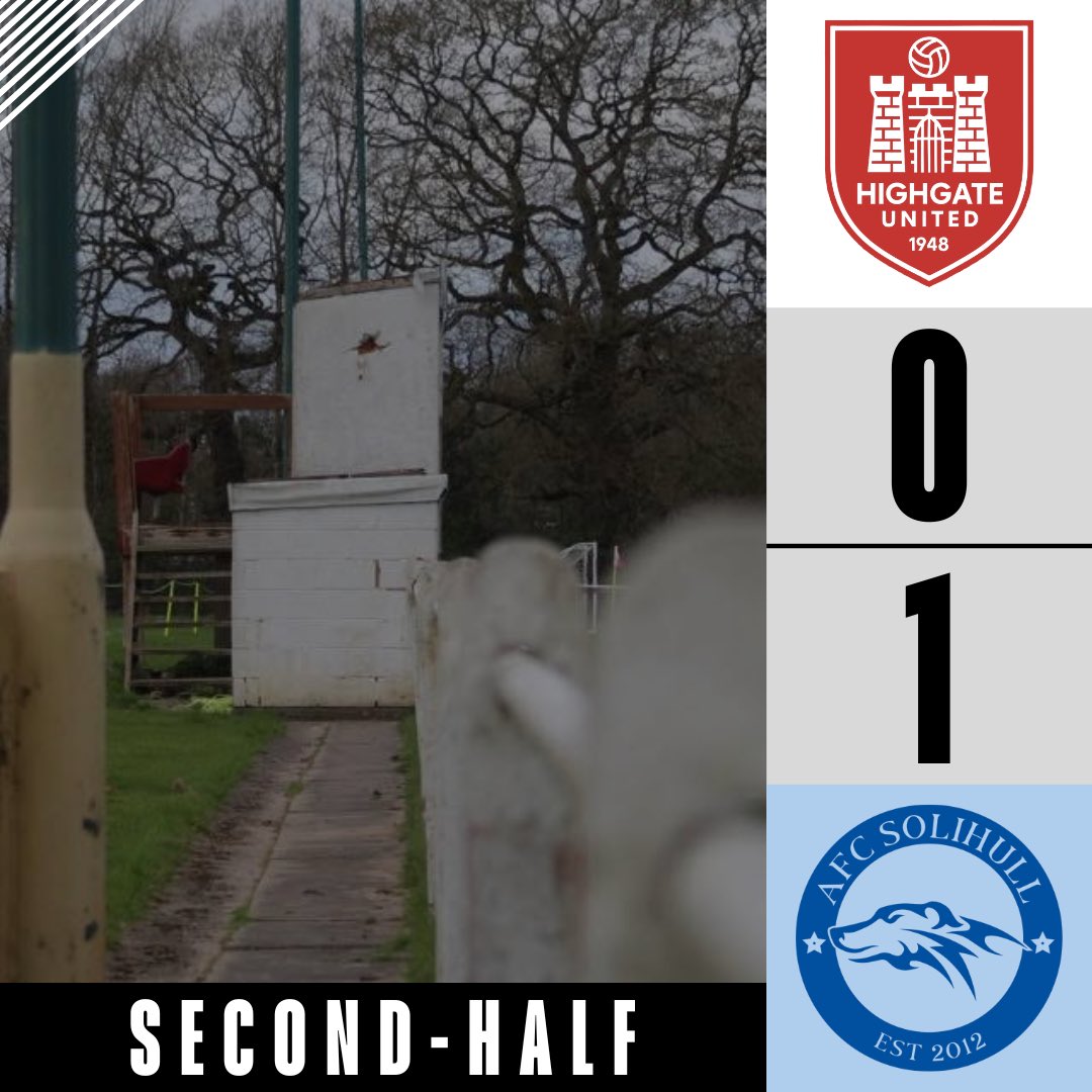 HighgateUnited's tweet photo. SECOND-HALF | WE GO AGAIN!
🔴 #HIG 0-1 #SOL 🔵 https://t.co/4kP4inIN7n