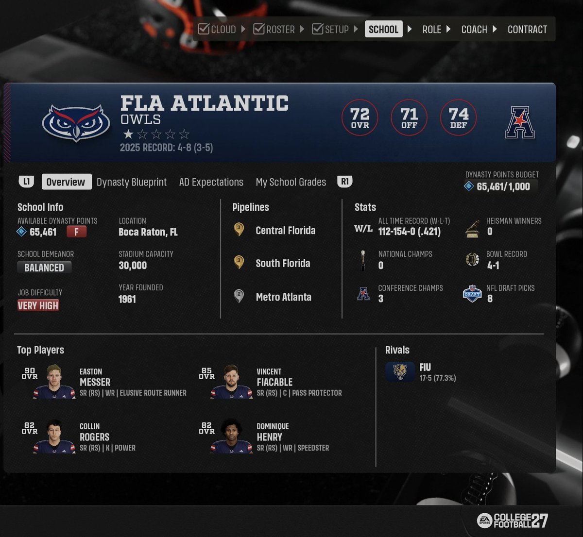 ItzLiveee's tweet photo. Has anyone else in the CFB Dynasty ran into this issue? NIL being glitched out for multiple team? Showing 65,461 Points for these 1 ⭐️ Teams. @EASPORTSCollege 

As well as other teams NIL numbers change post creation if the league. https://t.co/LvaZgZ9Dla
