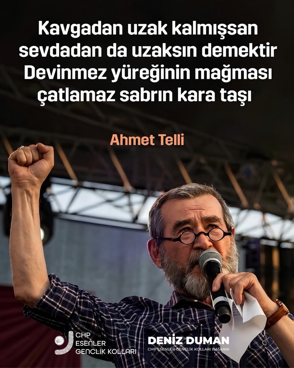 chpgencesenler's tweet photo. Ahmet Telli fiziken aramızdan ayrıldı

Soluk Soluğa, Sıyrılıp Gelen, Dövüşen Anlatsın, Hüznün İsyan Olsun ve niceleri bizimle olmaya devam edecek...

Nice devrimci, nice bileylenmiş yürek Ahmet Telli ile dövüşmeyi ve sevmeyi öğrenecek...

Serüvenciler var oldukça yaşayacaksın... https://t.co/vcz8tyd4bo