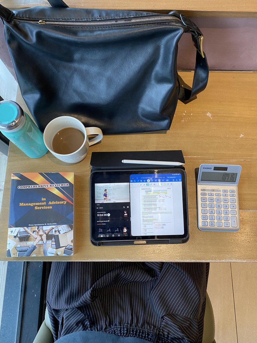 KingreyfCPA's tweet photo. ˚ study log | 07.11.26 📚
tax + ms + far day!

- income tax 
- standard costing  - cash &amp; cash equivalent 
- bank in reconciliation 
- trade and other receivables

recall + drills! 

i may not be there yet, but i'm closer than yesterday. 

#studytwt #studylog https://t.co/CzUyZe6AfI