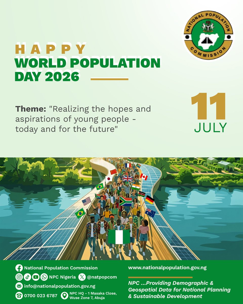 natpopcom's tweet photo. Happy 2026 World Population Day

#WPD2026 https://t.co/cSnc60sqxH
