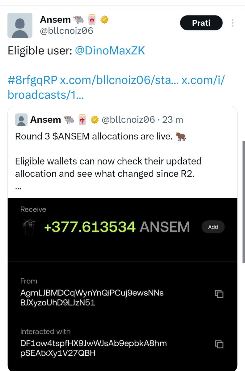 DinoMaxZK's tweet photo. Huh how lucky i am to won $CASHCAT  and $ANSEM airdrops

😂😂 https://t.co/0K8eOdUQFb