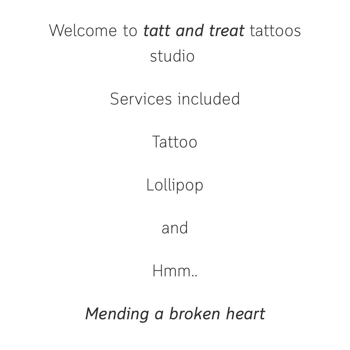 yourbaebbi's tweet photo. Welcome to #tattandtreat tattoo studio 

opening day 12.07.2026

First-day Promotion — lollipop 

Open daily Mon - Sat 

11:00-21:00

don’t be sad go get tattoo

༺☆༻

https://t.co/r74IOwRAOt https://t.co/7J4ubhOiSo