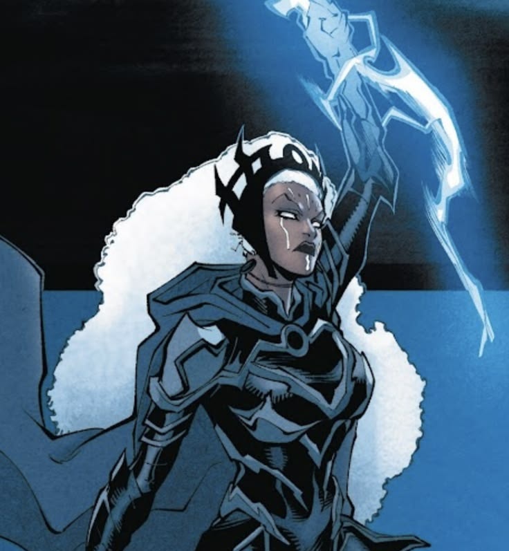 PortalStormBr's tweet photo. ⚡️| Se tem um design da Tempestade que já deveria ter virado skin no Rivals é esse aqui.

A armadura de vibranium que ela usou pra se vingar dos Deuses do Trovão já é um clássico moderno da personagem. https://t.co/aRRNVrrDBv