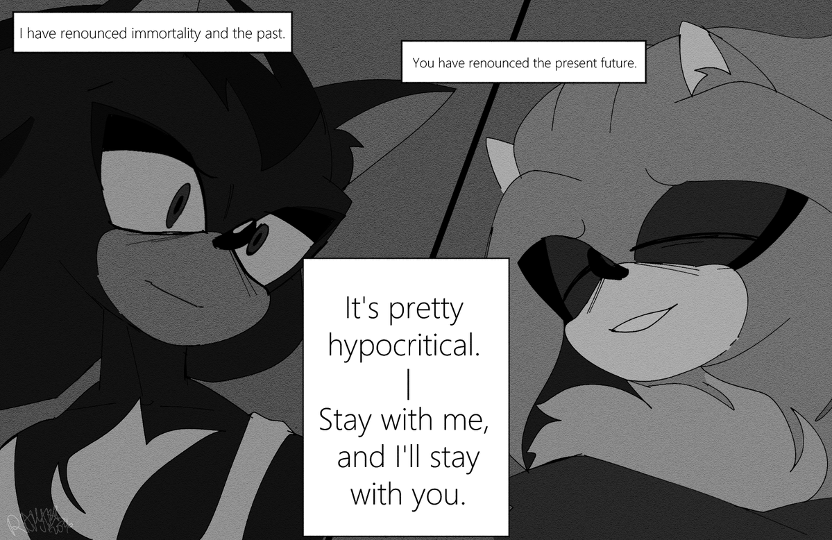 RAPYIER1's tweet photo. Day 6 - Growing old together.
Rejecting Shadow's immortal and Silver stay in present on forever
#ShadilverWeek26 #Shadilver https://t.co/FbaXNJa5zy