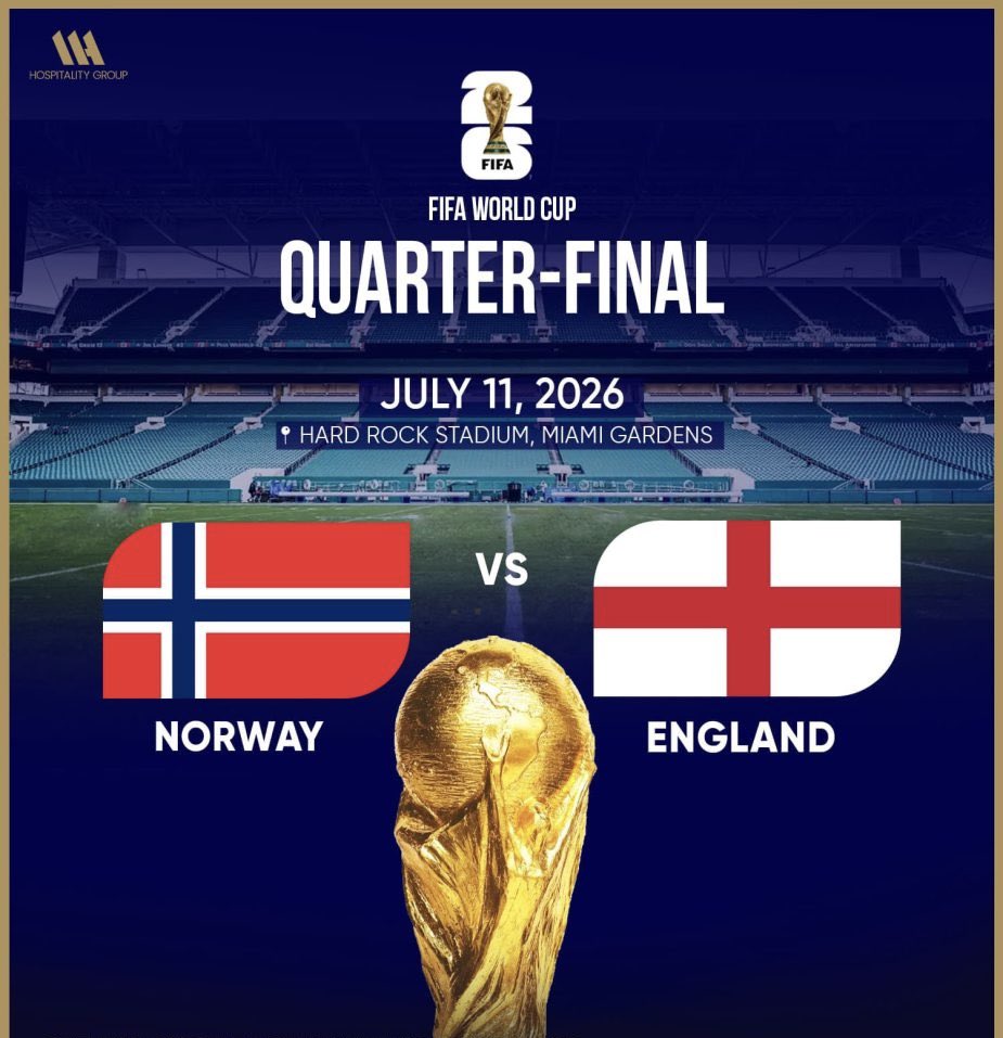 _findfestival's tweet photo. FIFA WORLD CUP FINAL - NOR V ENG
Miami Gardens, FL  🇺🇸 

📍 Hard Rock Stadium
📆 Sat 11 Jul 
🏷️ US $327 

To request for purchase, prospective buyers can send a direct msg. Thank you

#fifaworldcup #NORVENG https://t.co/WKE4POAxlj