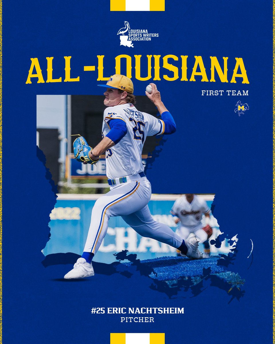 McNeeseBaseball's tweet photo. The hardware keeps coming! 💪

Eric Nachtsheim lands on the Louisiana Sports Writers Association First Team All-Louisiana squad.

🔗 https://t.co/eOrqjW3uW8

#GeauxPokes https://t.co/0dCbktgRpY