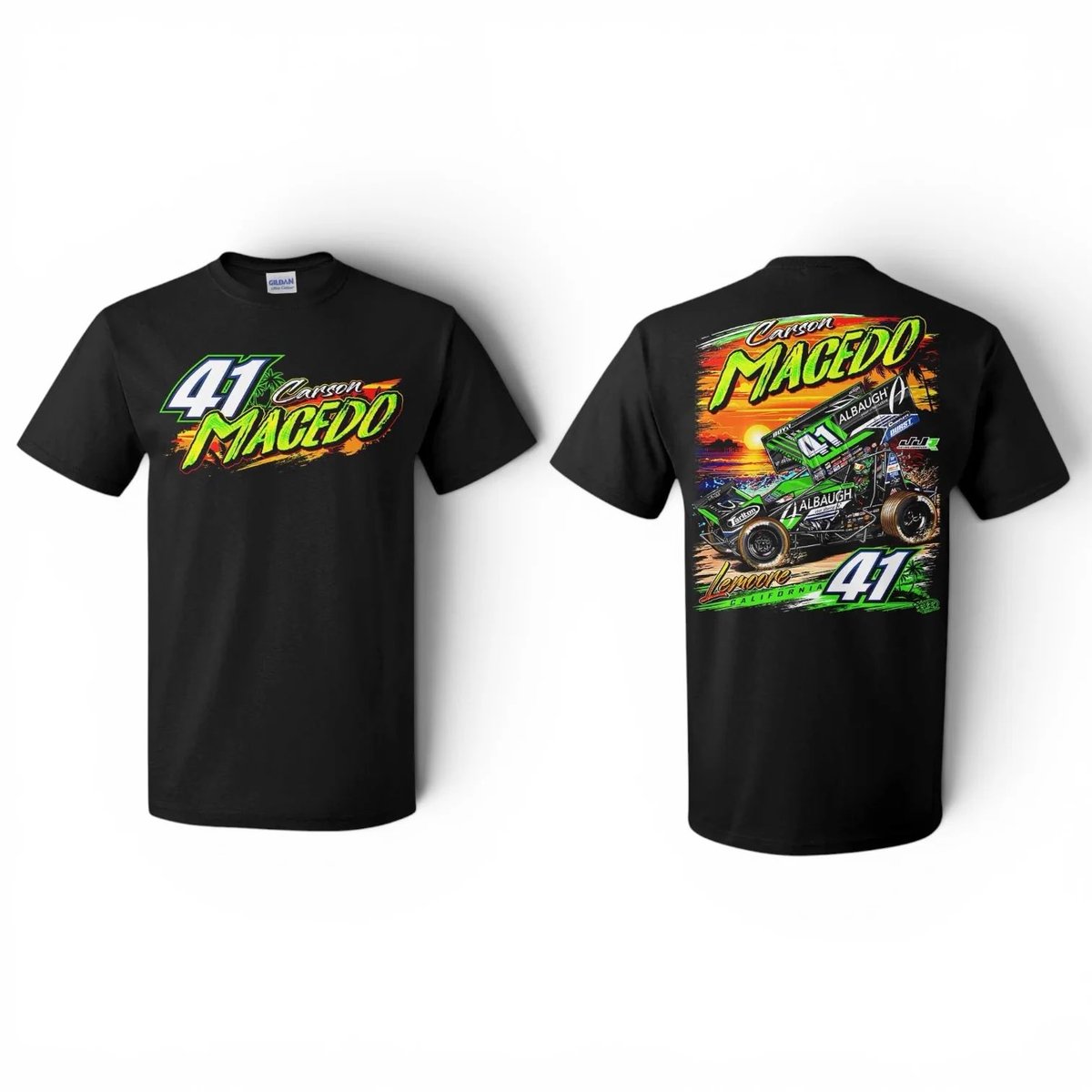 carson_macedo's tweet photo. ☀️ NEW MERCH DROP ☀️

Introducing the all-new Cali Vibes design 🌴🏁

Inspired by home and built for race fans, this one features the 41 car with a California sunset look that stands out at the track or anywhere you wear it.

🔥 Available now at the merch trailer and online
🛒 Shop: https://t.co/8xRAnhQaPe

What do you think of the new Cali Vibes design? 👇

#41 #CarsonMacedo #CaliVibes #SprintCar #WorldOfOutlaws #JJR #RacingMerch
