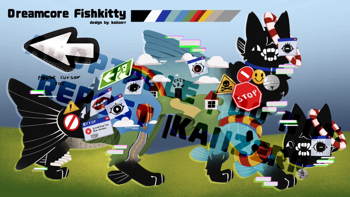 _kaiizerrX3's tweet photo. DreamCore Fishkitty adoptable :3!! 

Available now on Vgen/ Dm me! :3 

#adoptable #dreamcore #creature https://t.co/9NSSTkot5s