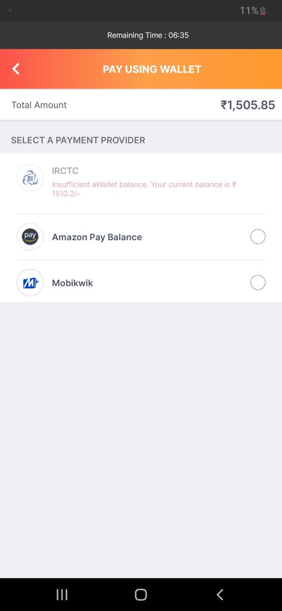 vikasbabblu's tweet photo. Why i was not able to book if i had more money than ticket in my wallet adding screenshots of the wallet and ticket prices as shown 

Irctc id :- vkmkch https://t.co/kinu4Hd0L5