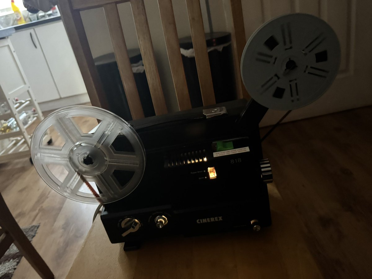 jasonimpey's tweet photo. Super 8 in action #super8 #projector #film https://t.co/cAcr5b6Ksf