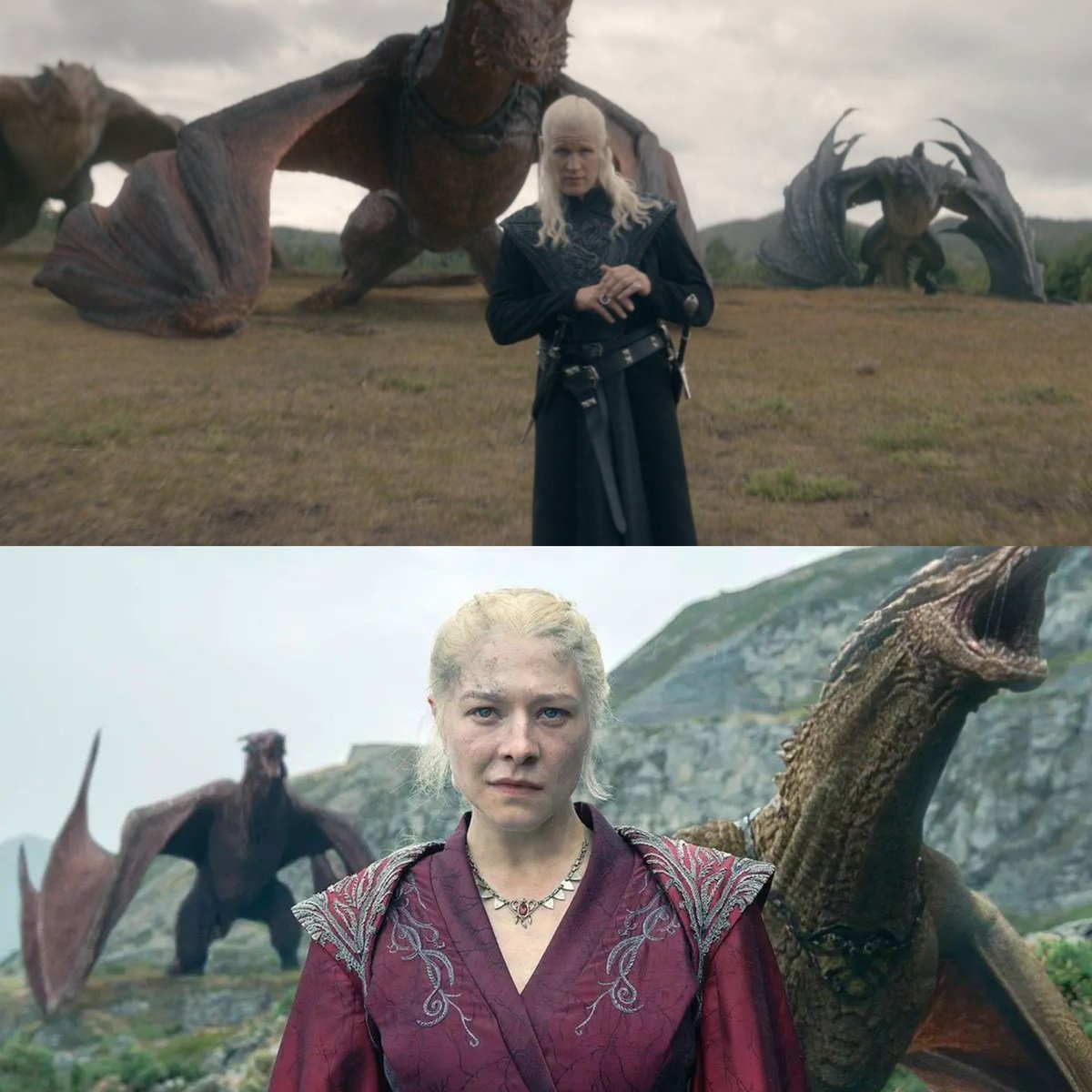 Viseerion's tweet photo. O casal com mais aura da dança dos dragões https://t.co/KHmRwnMN4Z