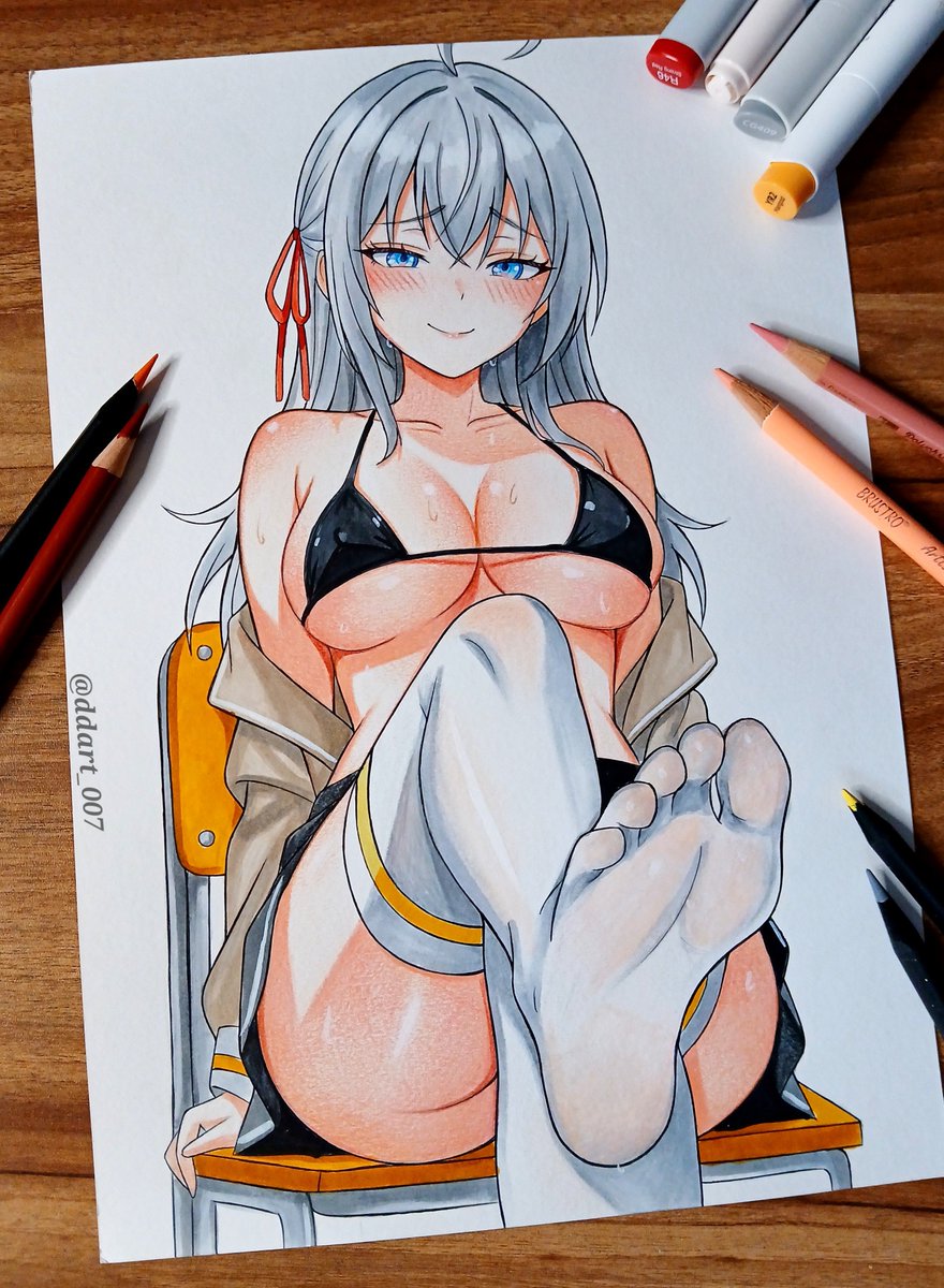 ddart007's tweet photo. Alya 🤭❣️. I can't belive I finally finished the drawing and the result look gorgeous 😍. 

I hope everyone love this artwork 💗. Follow for more 
#alya #roshidere #japan #russiangirl #animefyp #animeart https://t.co/9zLbaGiooo