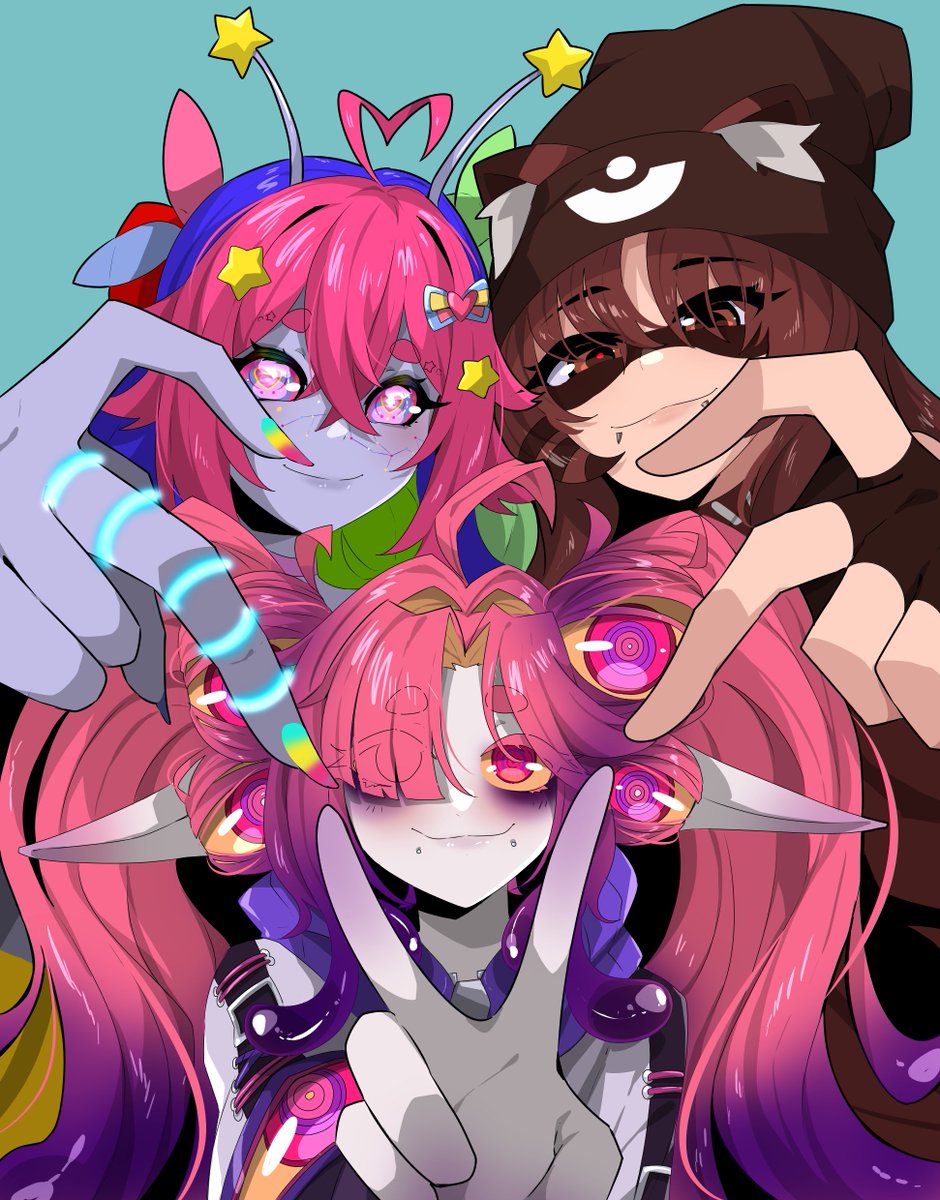 evilVTuberGroup's tweet photo. 𝕎𝕖 𝕒𝕣𝕖 𝕖-𝕍𝕚𝕝

🗑️ @SpompertSpompin 
🪱 @MeruMorph 
🛸 @trillestial 

morbid, yet full of whimsy, we offer a lot of art, gaming, and yapping. Don't let your guard down though, or we might just take over the world while you aren't looking. https://t.co/WA3uXtq2sS
