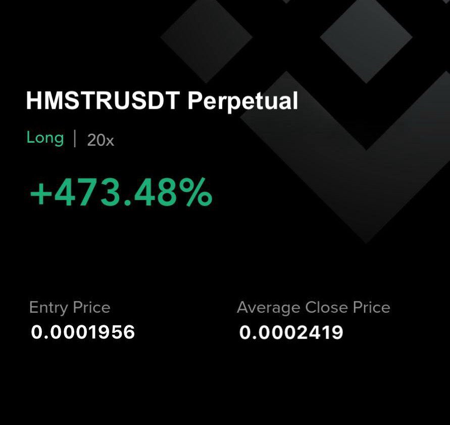 Randymacron00's tweet photo. $HMSTR Going As Analyzed
+473.48%
All Take Profits Achieved ✅
#Crypto #Investing #TradingCommunity #Bitcoin #Forex #FinancialFreedom #FuturestradingGroup
Join our telegram community
Click below ⤵️https://t.co/oGjbYsAMmg https://t.co/PpX9s38HQJ