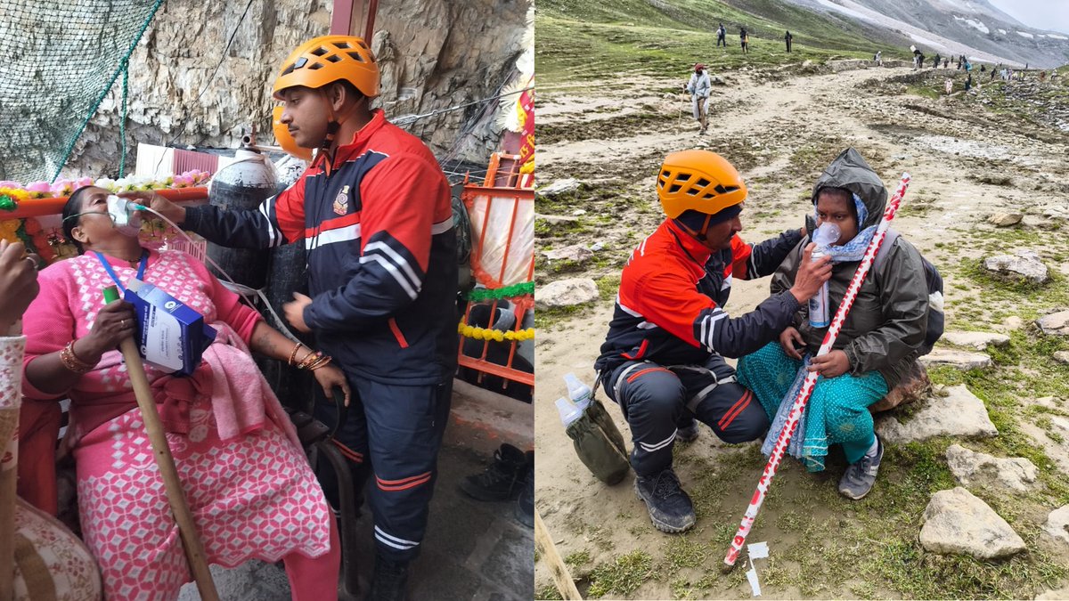 13Bnndrf's tweet photo. #shriamarnathjiyatra2026
The NDRF Special Mountain Rescue Teams are deployed along the Yatra routes to assist pilgrims. They provide prompt humanitarian assistance and help Yatris safely reach the Holy Cave for Darshan.
@NDRFHQ 
@official_dgar https://t.co/J7jAKsIDfI