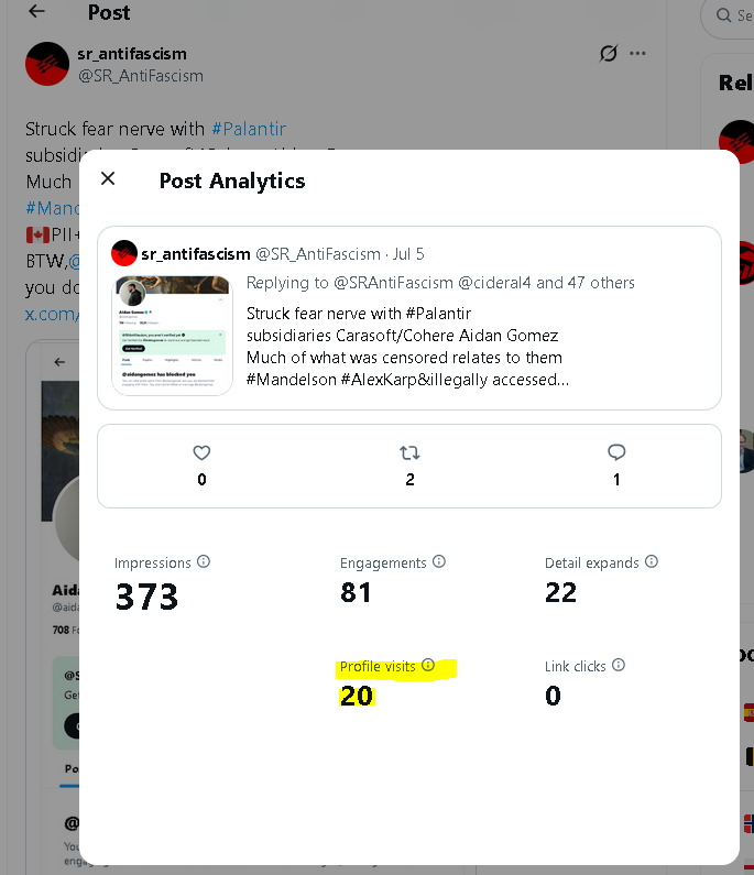 SRAntiFascism's tweet photo. @SR_AntiFascism @cideral4 @lingerence @mossrobeson__ @DTAnalytics @DLamontJenkins @JaworznoAntifa @antoinedebx @ANPIRomaPosti @DownTheBastards @channel__3 @ReichlinMelnick @IREHR @GraffitiRadical @EnviroEdgeNews @OccupyLondon @PurgePalantir @GoodLawProject @wickdchiq @mgeist @privacylawyer @JennyKwanBC @LeahGazan @cancivlib @CanadiansOrg @bccla @BestStephenD @AmieVarley @TheBreakdownAB @PBIcanada @FreedomofPress @MarkJCarney @gary_srp @EvanLSolomon @NAACP_LDF @AGDanRayfield @GovPritzker @d_boeckner @MarkkCarney @MarcMillerVM @SenateCA @EHRC @libertyhq @CommissionerHR @IntlCrimCourt @BrennanCenter @MediaFreedomEU @braedencaley @aidangomez #EvanSolomon you seem
nervous, suggesting you have
knowledge of numerous violations
of PIPEDA&Charter Rights
concerning access to Canadians
Healthcare data under🇨🇦#HealthAct&
Personally Identifiable Information
illegally given to #Palantir Cohere Carahsoft
https://t.co/I25ehxboBR https://t.co/TJhK0wdQaY